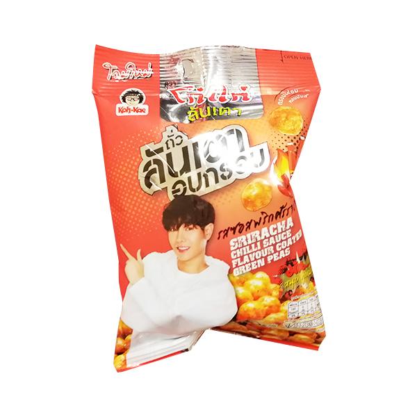 ถั่วลันเตาอบกรอบรสซอสพริกศรีราชา