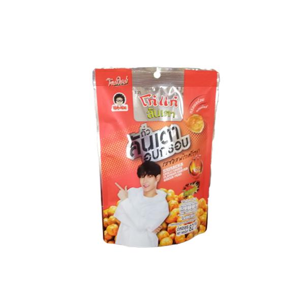 ถั่วลันเตาอบกรอบรสซอสพริกศรีราชา