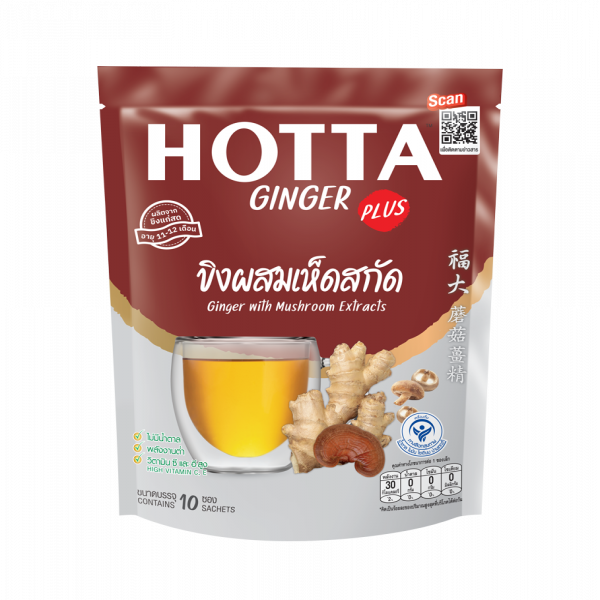 HOTTA PLUS GINGER WITH MUSHROOM EXTRACT INSTANT GINGER