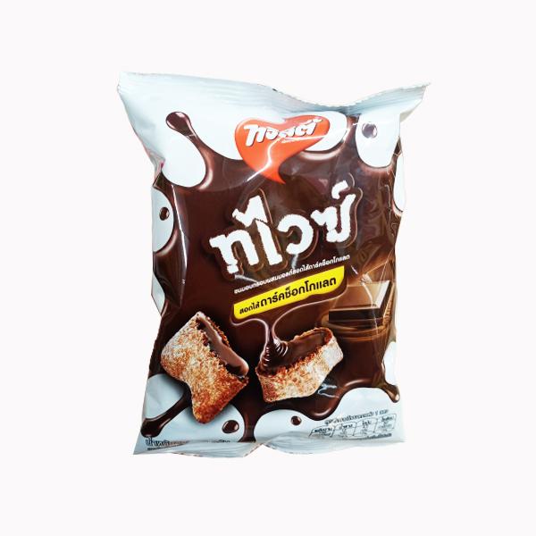 Rice Cracker with malt and dark Chocolate