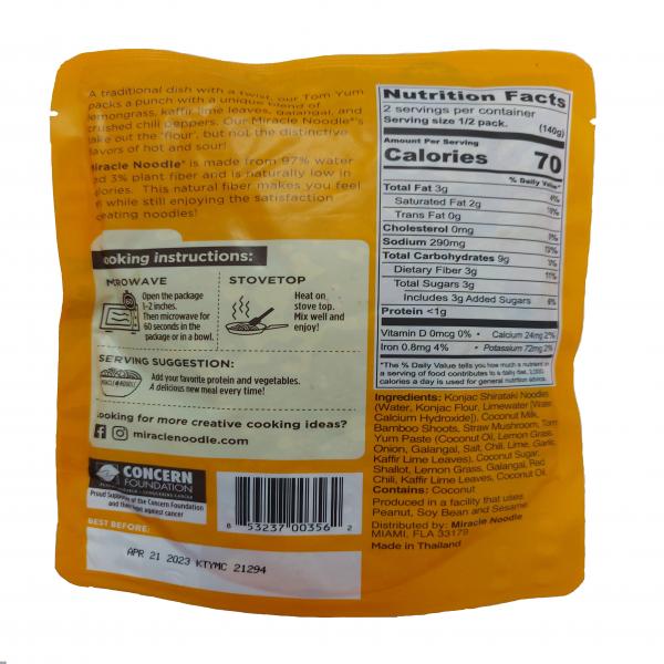 KONJAC NOODLES WITH TOM YUM SAUCE READY TO EAT MEAL