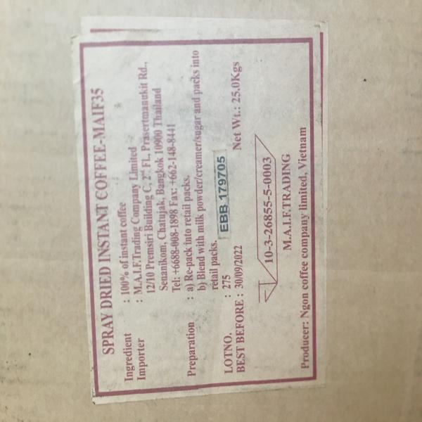 Spray Dried Instant Coffee - MAIF35