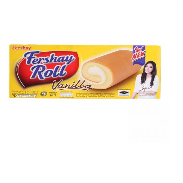 Cake Roll Filled with Vanilla  Cream