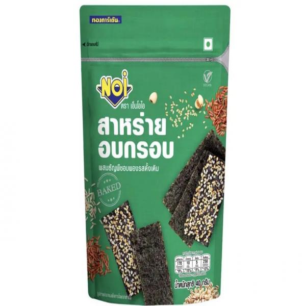 สาหร่ายอบกรอบผสมธัญพืชอบพองดั้งเดิม
