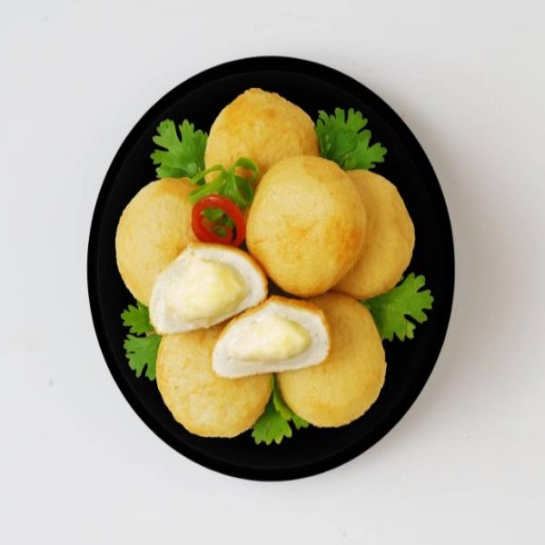 FISH TOFU BUN STUFFED WITH CHEESE / FISH BUN WITH CHEESE / FISH BUN STUFFED WITH CHEESE