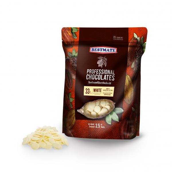 WHITE COUVERTURE BUTTONS