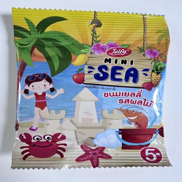 เจลฟี่ มินิซี (ขนมเยลลี่เจลาตินผสมน้ำสับปะรด 10% กลิ่นมะม่วง สับปะรด สตรอเบอร์รี่และแอปเปิ้ล) แบบที่ 4