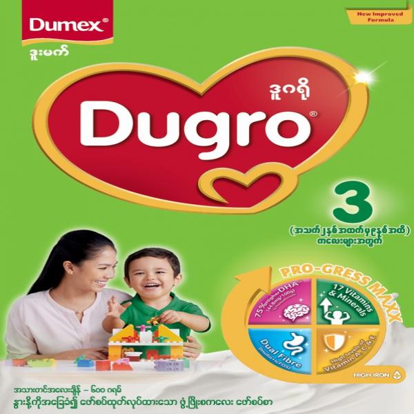 GROWING UP MILK FORMULA BASED ON COW'S MILK DUMEX DUGRO 3