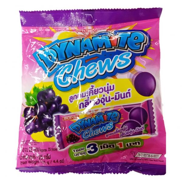 Chewy candy Grape-Mint flavored