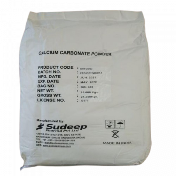 CALCIUM CARBONATE POWDER (FOOD GRADE)/ SUDEEP PHARMA LIMITED/ INDIA
