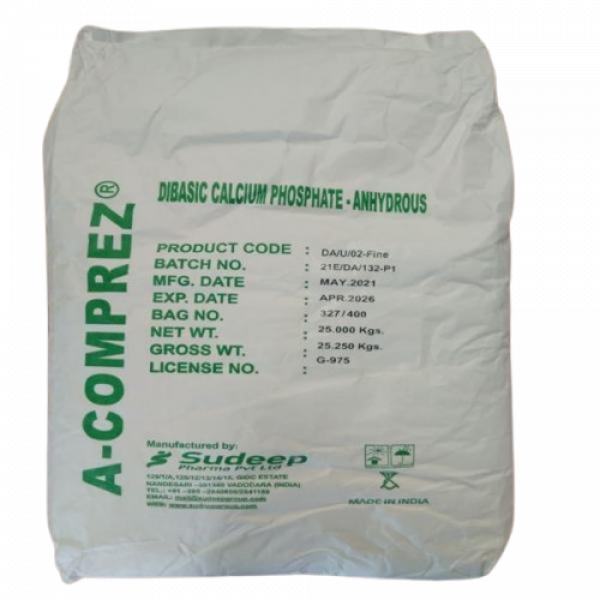 DI CALCIUM PHOSPHATE ANHYDROUS USP/BP (UNMILLED)/ SUDEEP PHARMA LIMITED/ INDIA