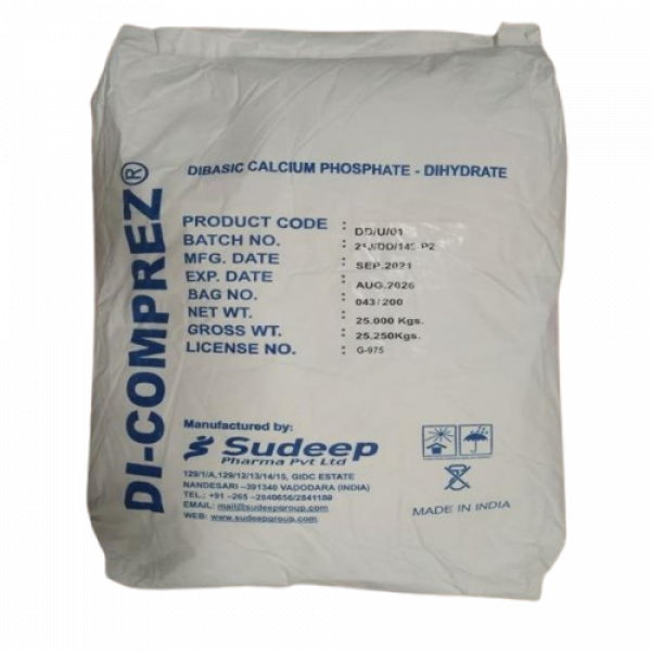 DI CALCIUM PHOSPHATE DIHYDRATE POWDER/ SUDEEP PHARMA LIMITED/ INDIA