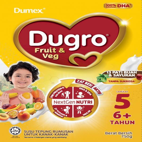 FORMULATED MILK POWDER FOR CHILDREN, FRUIT & VEG (DUGRO 5) / SUSU TEPUNG RUMUSAN UNTUK KANAK-KANAK, FRUIT & VEG (DUGRO 5)
