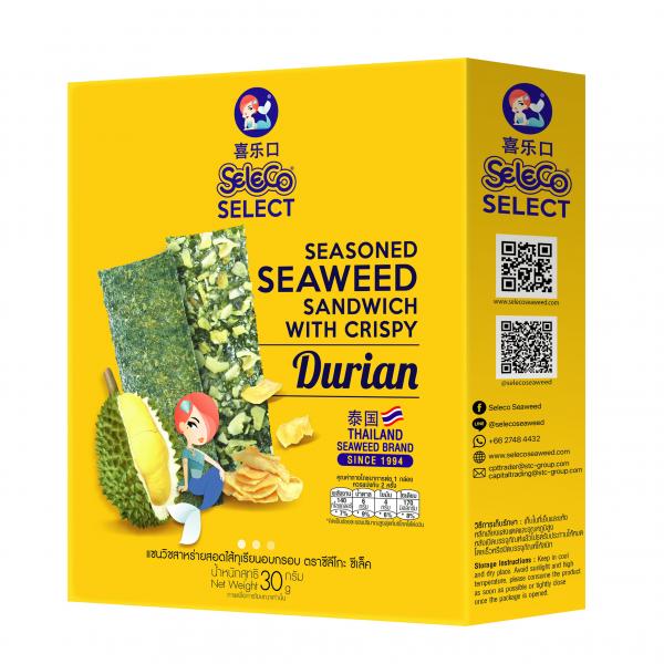 Seasoned Seaweed Sandwich with Crispy Durian