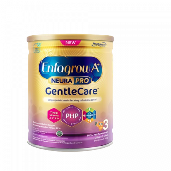 Enfagrow A+Gentle Care Formula Pertumbuhan dengan Protein Kasein dan Whey Terhidrolisa Parsial untuk Anak Usia 1-3 Tahun