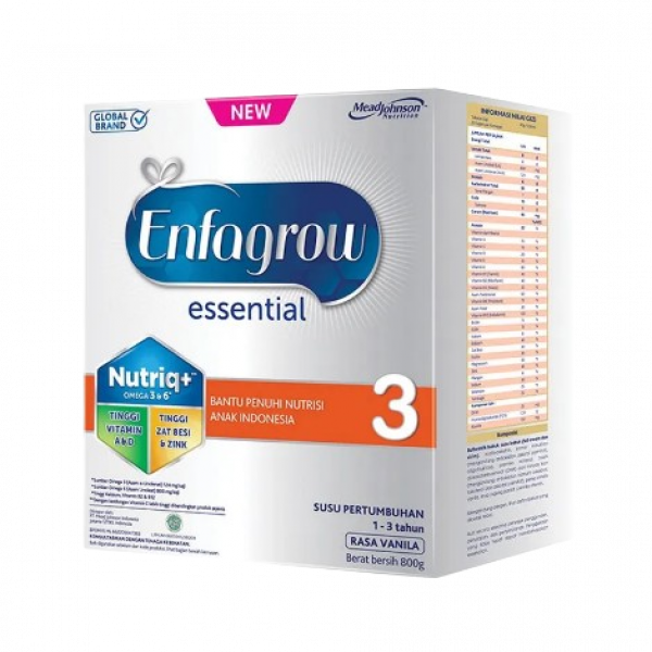 Enfagrow essential Stage 3 Vanilla Flavored Growing Up Milk for Children 1-3 Years
