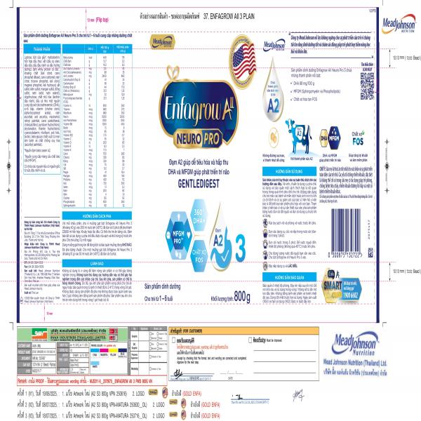 (Enfagrow A+ Mind Pro DHA+MFGM PRO 4 with2'-FL™) Instant Powdered Milk Product