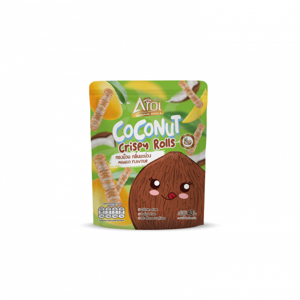 COCONUT CRISPY ROLLS MANGO FLAVOUR(40g.AND 60g.)