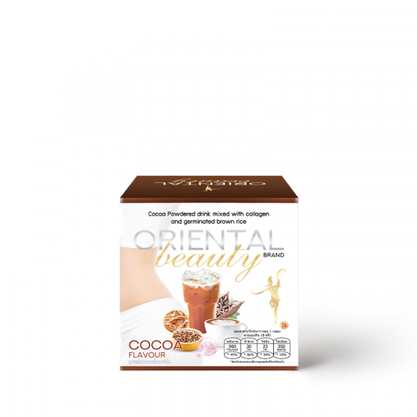 เครื่องดื่มโกโก้ปรุงสำเร็จชนิดผงผสมคอลลาเจนและข้าวกล้องงอก
