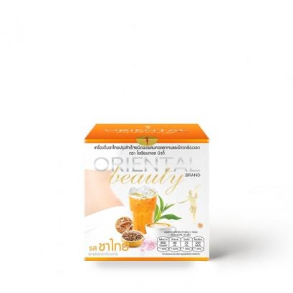 เครื่องดื่มชาไทยปรุงสำเร็จชนิดผงผสมคอลลาเจนและข้าวกล้องงอก