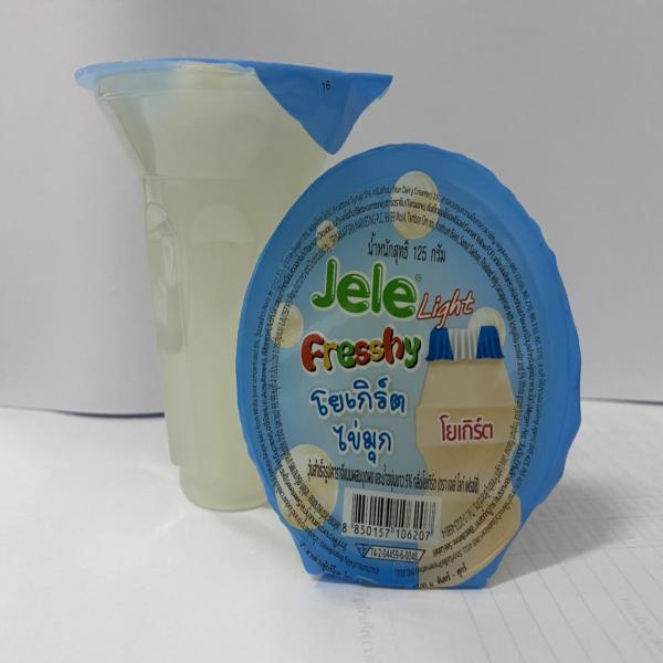 Jelly carrageenan mixed  with konyakku powder and 5% white Grape Juice , Yoghurt flavour