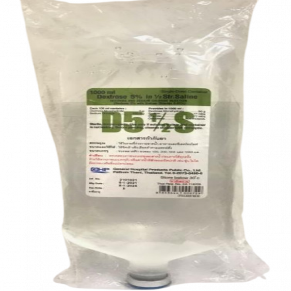 Dextrose 5% in 1/2 STR. Saline