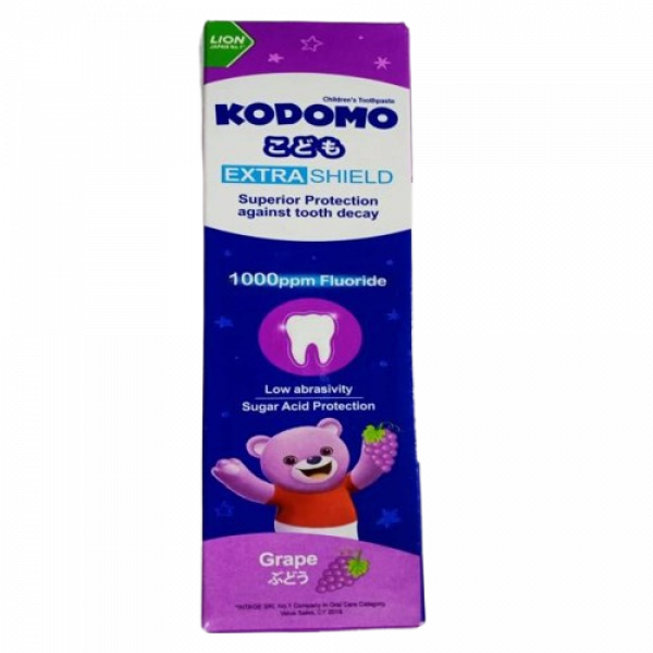 ยาสีฟันโคโดโมสำหรับเด็กเอ๊กซ์ตร้าชีลด์กลิ่นองุ่น 20 กรัม , 65 กรัม (สิงคโปร์)