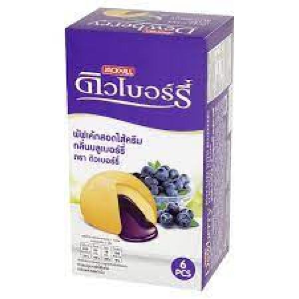 พัฟเค้กสอดไส้ครีมกลิ่นบลูเบอร์รี่