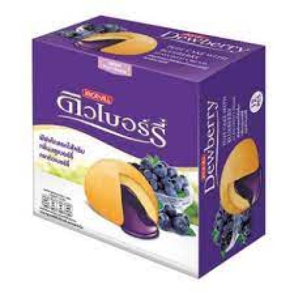 พัฟเค้กสอดไส้ครีมกลิ่นบลูเบอร์รี่