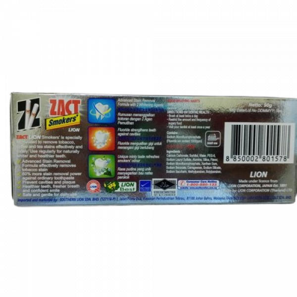 Zact Lion Toothpaste (Whitening) 25 g, 150 g (Malaysia)
