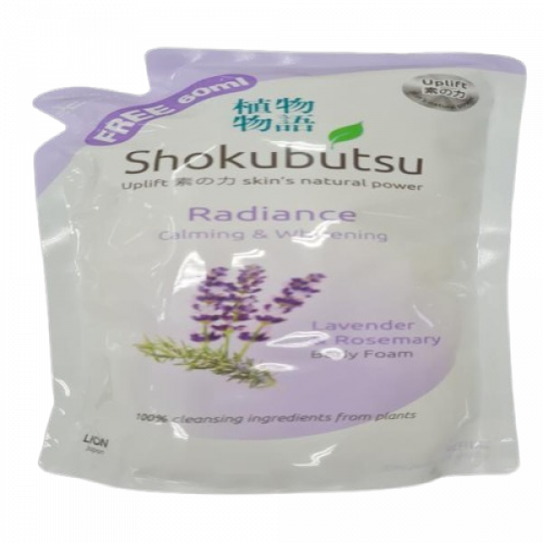 Shokubutsu Radiance Body Foam (Calming & Whitening) 200 ml., 900 ml., 600 ml., 660 ml (SINGAPORE)