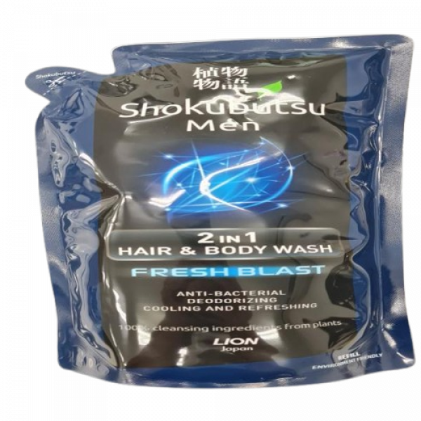 สบู่เหลวอาบน้ำ โชกุบุสซึ เมนทูอินวันแฮร์แอนด์บอดี้วอช (เฟรช แบลซท์) 100 มล., 850 มล., 550 มล. (สิงคโปร์)