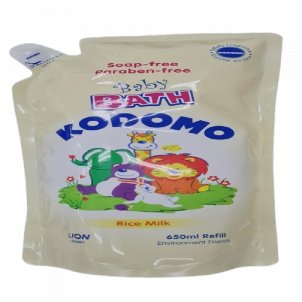 สบู่อาบน้ำสำหรับเด็ก โคโดโม  (ไรซ์ มิ้ลค์)  1000 มล., 650 มล.,  (สิงคโปร์)