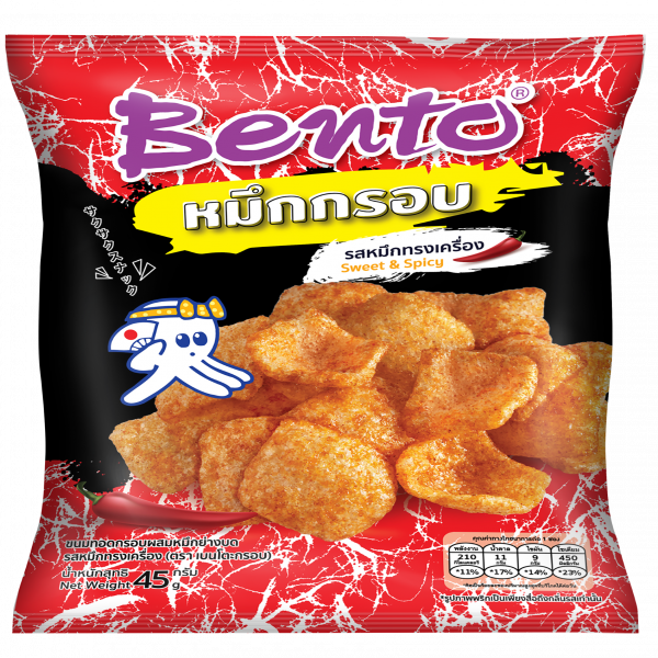 ขนมทอดกรอบผสมหมึกย่างบด รสหมึกทรงเครื่อง