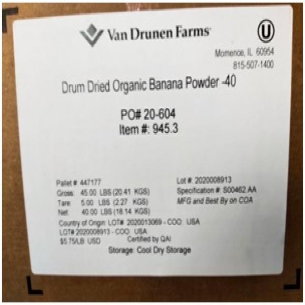 Organic Banana Powder