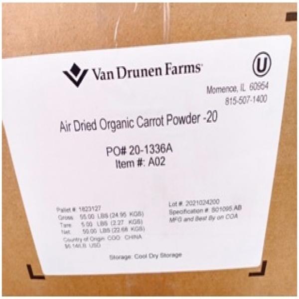 แครอทผงออร์แกนิค