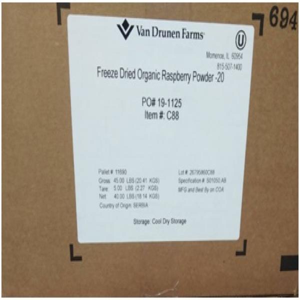 ราสเบอร์รี่ผงออร์แกนิค