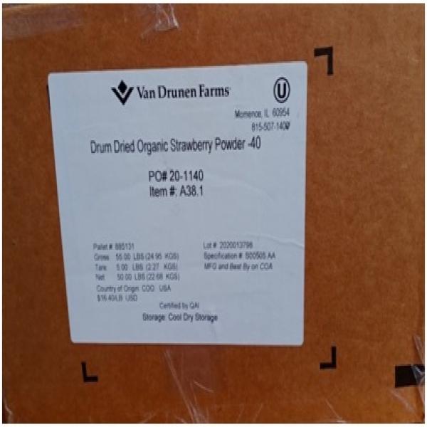 สตอเบอร์รี่ผงออร์แกนิค