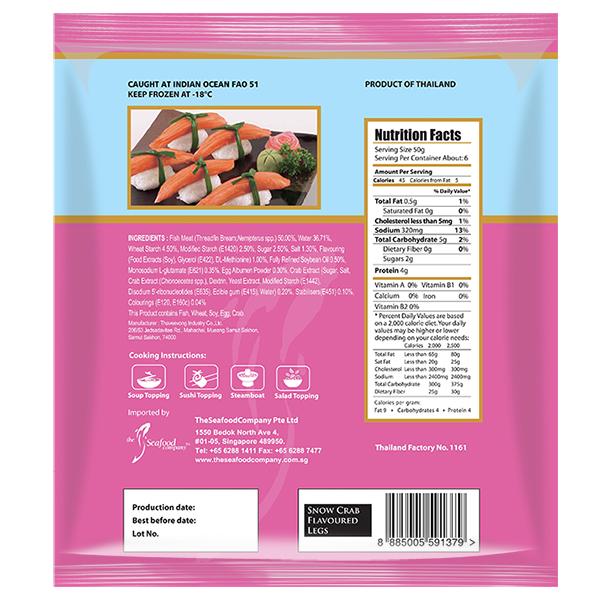 FROZEN SNOW CRAB FLAVOURED LEGS