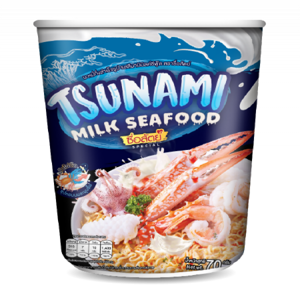 INSTANT CUP NOODLES TSUNAMI MILK SEAFOOD FLAVOUR