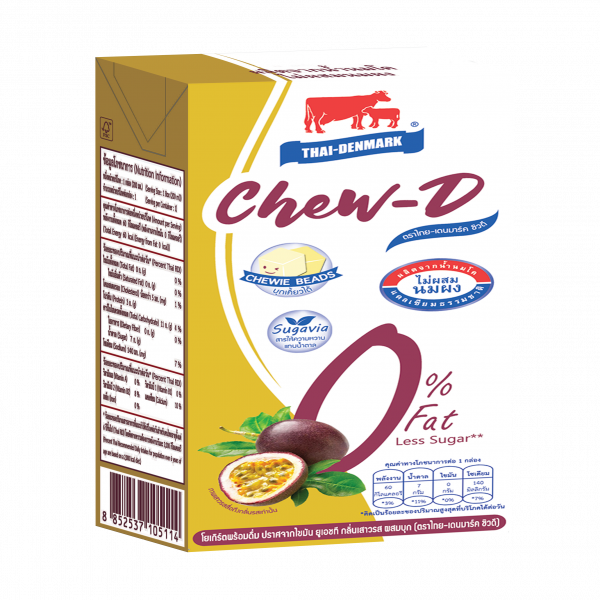 UHT Non Fat Drinking Yoghurt Passion Fruit Flavoured with Konjac