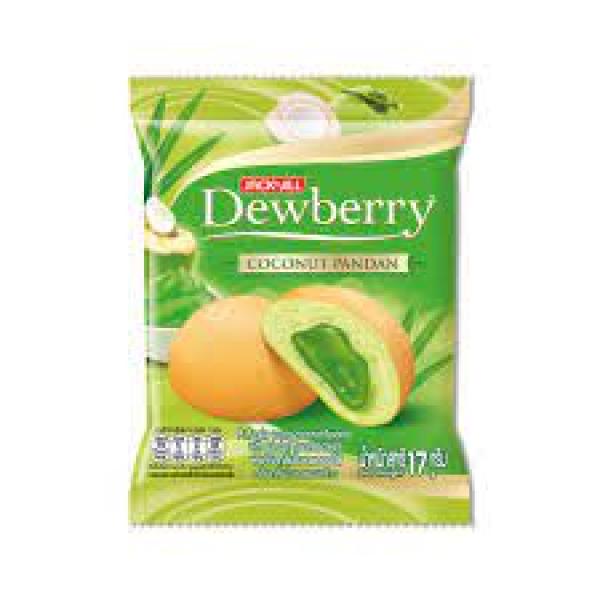 Puff cake pandan flavored with Coconut pandan flavored cream filling