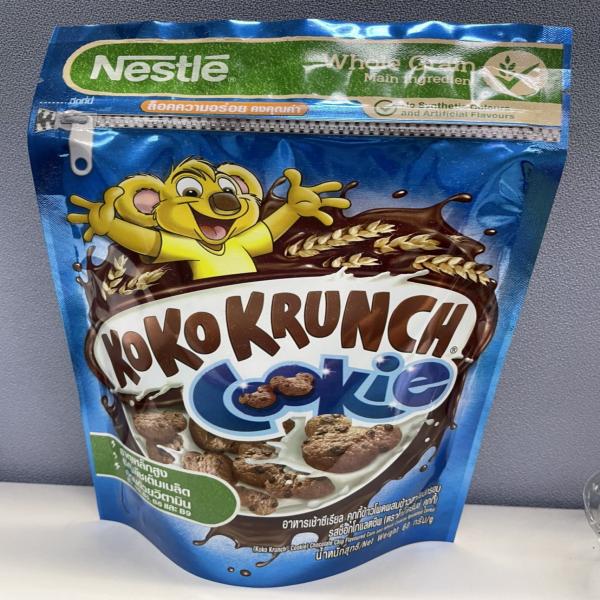 อาหารเช้าซีเรียลโฮลเกรน คุกกี้ข้าวโพดผสมข้าวสาลีอบกรอบรสช็อกโกแลตชิพ