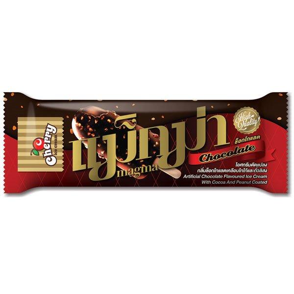 Magma  Artificial Chocolate Flavoured Ice Cream With Cocoa And Peanut Coated