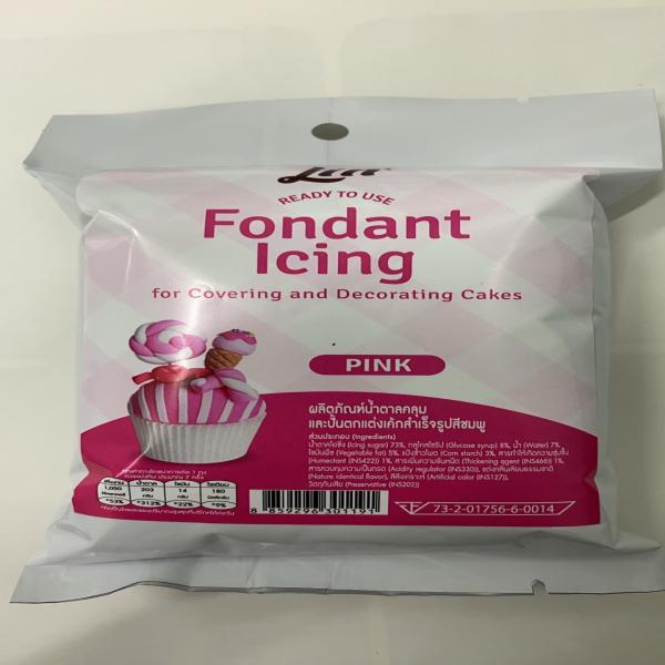 Fondant Icing Pink Color 250 g (Lin Brand)