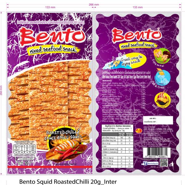 Mixed Seafood Snack Roasted Chilli Sauce Grill Squid Flavour (Squid Mixed Surimi) (Bento Brand)