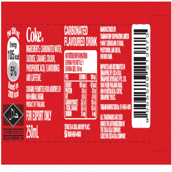 Coca-Cola in Non-Returned Glass Bottle