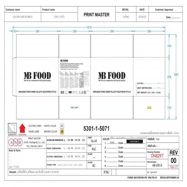 BREADED FRIED INNER FILLETS SOUTHERN STYLE