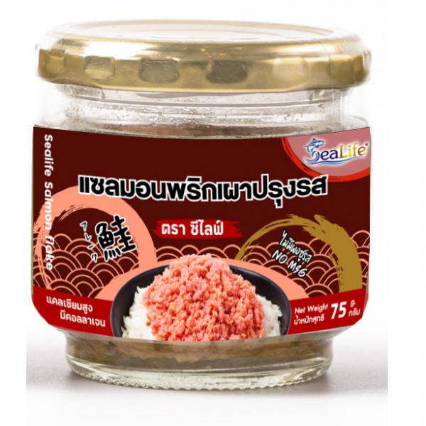 Salmon with chili paste seasoning