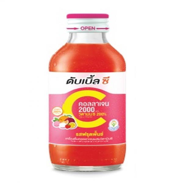 เครื่องดื่มดับเบิ้ลซี รสฟรุตพั้นช์คอลลาเจนและวิตามินซี